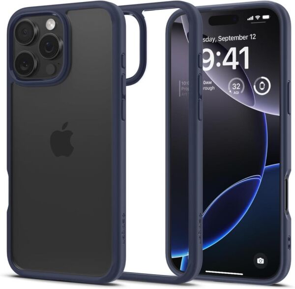Spigen iPhone 16 Pro Max ile Uyumlu Kılıf Ultra Hybrid Navy Blue
