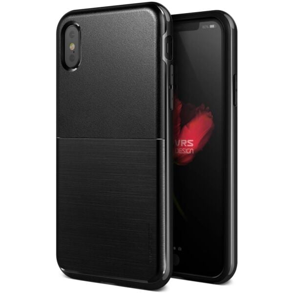 VRS Design iPhone X ile Uyumlu High Pro Shield Kılıf Metallic Black