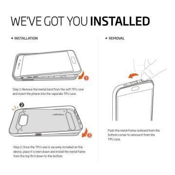 Spigen Galaxy S6 ile Uyumlu Kılıf Neo Hybrid Metal Gun Metal