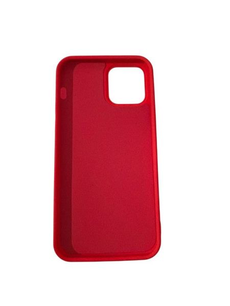 iPhone 12 ile Uyumlu Cappy Silikon Kılıf Kırmızı