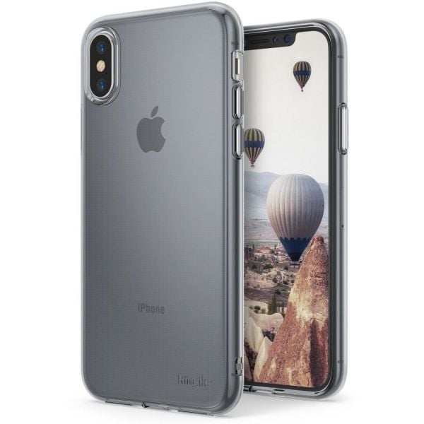 Ringke Air iPhone X ile Uyumlu KIlıf Smoke Black Ultra Hafif Esnek İnce Renkli Transparan 1.04 mm