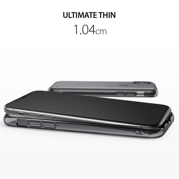Ringke Air iPhone X ile Uyumlu KIlıf Smoke Black Ultra Hafif Esnek İnce Renkli Transparan 1.04 mm