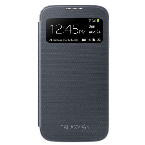 Galaxy S4 i9500 ile Uyumlu Kılıf S View Cover Siyah EF-CI950BBEGWW