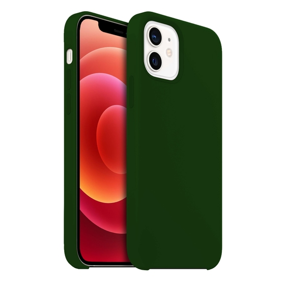 Buff iPhone 12 / 12 Pro ile Uyumlu Rubber Fit Kılıf Dark Green