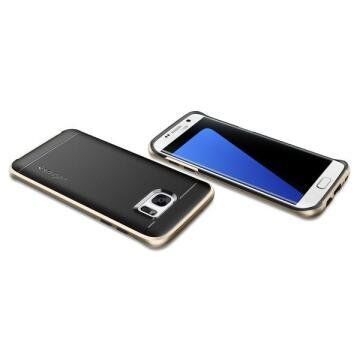 Spigen Galaxy S7 Edge ile Uyumlu Kılıf Neo Hybrid Champagne Gold