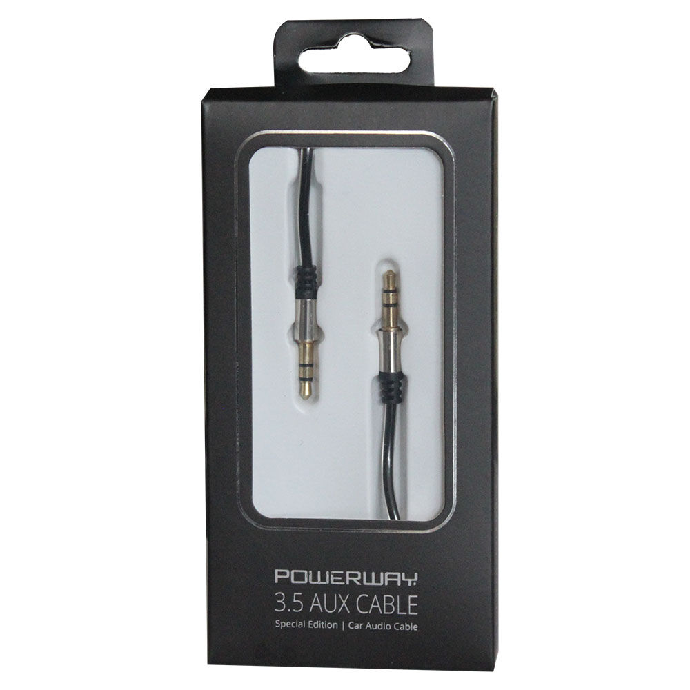 Powerway Aux Kablosu Siyah AX01