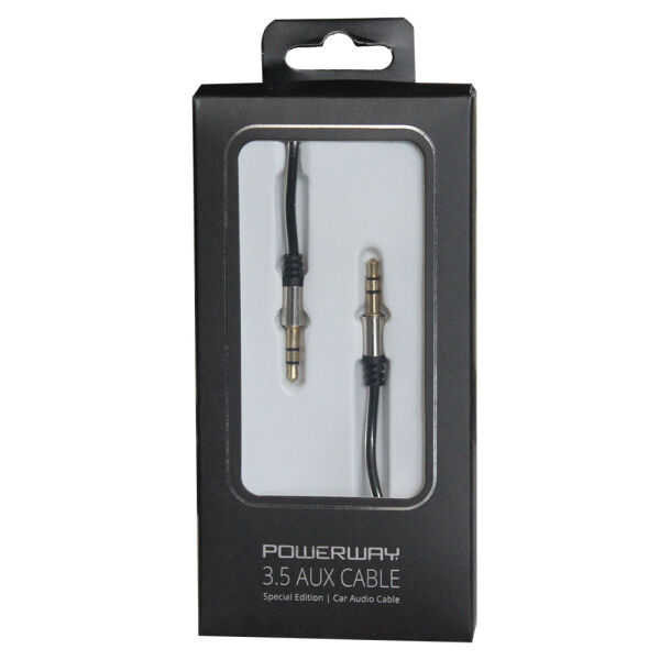 Powerway Aux Kablosu Siyah AX01