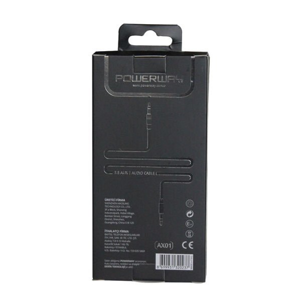 Powerway Aux Kablosu Siyah AX01