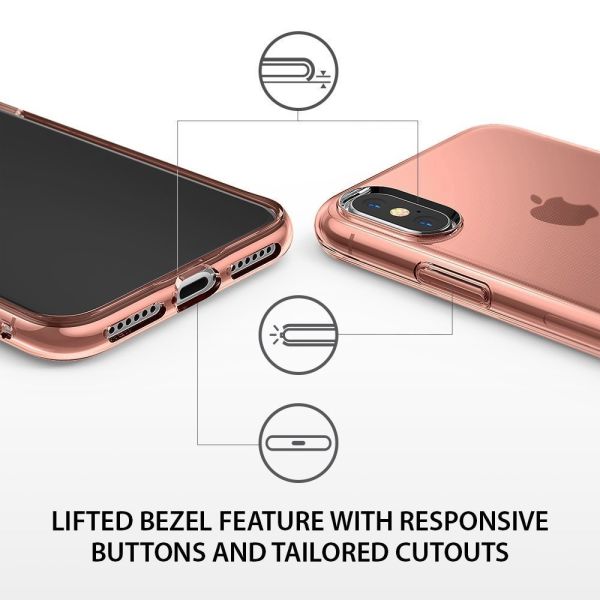 Ringke Air iPhone X ile Uyumlu KIlıf Rose Gold 1.04 mm