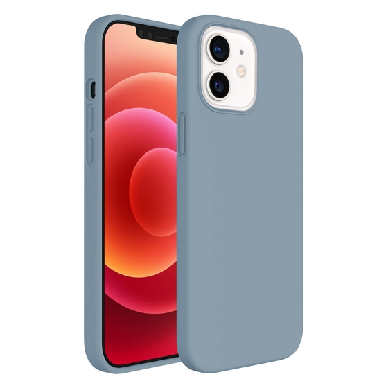 Buff iPhone 12 / 12 Pro ile Uyumlu Rubber S Kılıf Ice Blue