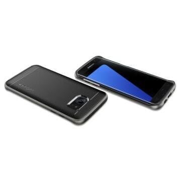 Spigen Galaxy S7 Edge ile Uyumlu Kılıf Neo Hybrid Gun Metal