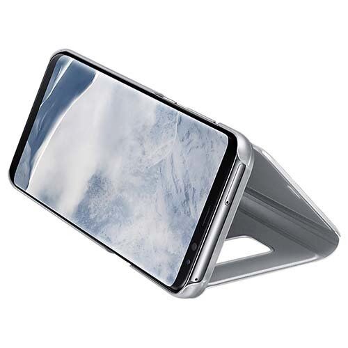 Galaxy S8 Plus ile Uyumlu Clear View Cover Kılıf Gri EF-ZG955CSEGWW