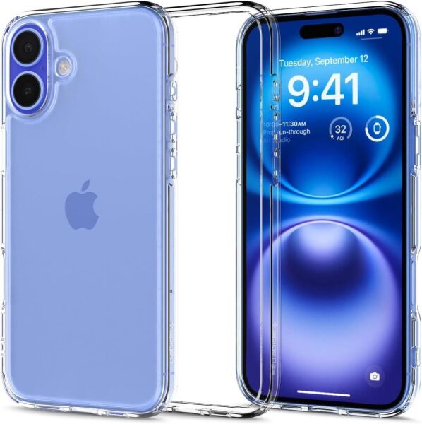 Spigen iPhone 16 Plus ile Uyumlu Kılıf Ultra Hybrid Crystal Clear