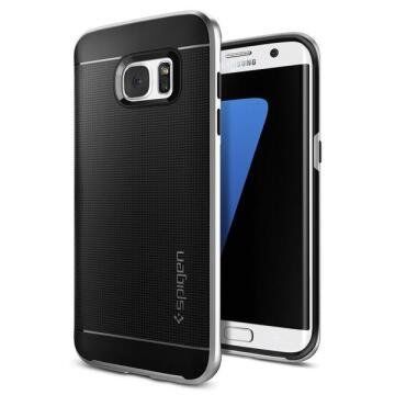 Spigen Galaxy S7 Edge ile Uyumlu Kılıf Neo Hybrid Satin Silver