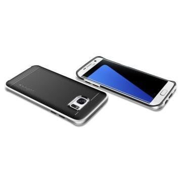 Spigen Galaxy S7 Edge ile Uyumlu Kılıf Neo Hybrid Satin Silver