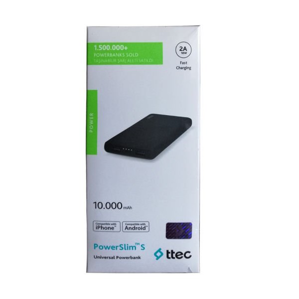 Ttec PowerSlim S Powerbank Şarj Cihazı 10000mAh Siyah 2BB135S