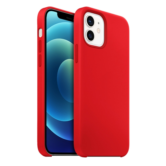 Buff iPhone 12 Mini ile Uyumlu Rubber Fit Kılıf Red