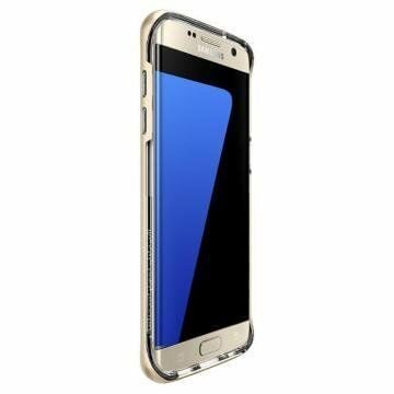 Spigen Galaxy S7 Edge ile Uyumlu Kılıf Neo Hybrid Crystal Champagne Gold