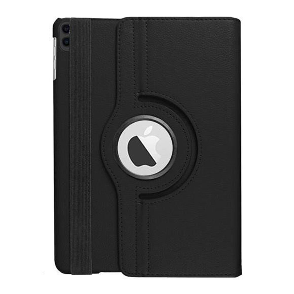 iPad Pro 12.9 (2018) inç ile Uyumlu 360 Derece Dönebilen Deri Kılıf Siyah