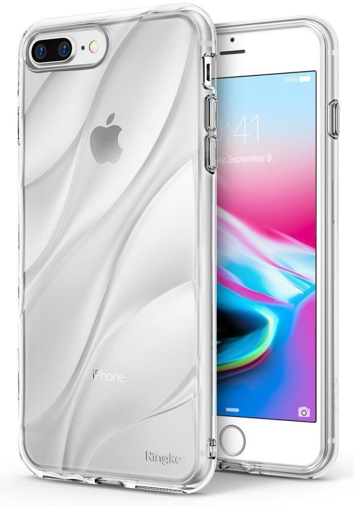 Ringke Flow iPhone 7/8 Plus ile Uyumlu KIlıf Crystal Clear 3D Dalga Efekti Hafif Esnek Şeffaf Transparan