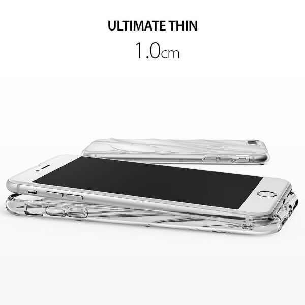 Ringke Flow iPhone 7/8 Plus ile Uyumlu KIlıf Crystal Clear 3D Dalga Efekti Hafif Esnek Şeffaf Transparan