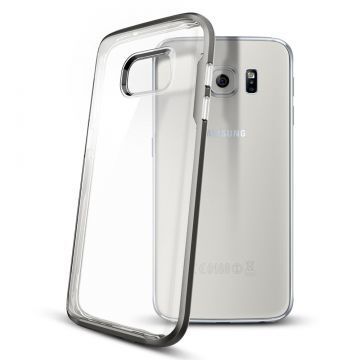 Spigen Galaxy S7 Edge ile Uyumlu Kılıf Neo Hybrid Crystal Gun Metal