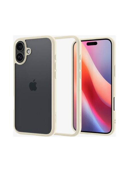 Spigen iPhone 16 Plus ile Uyumlu Kılıf Ultra Hybrid Mute Beige