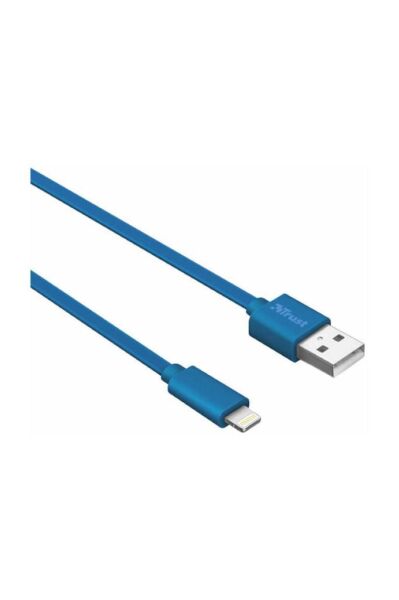 Trust 20128 Flat Lightning Kablo 1m Mavi