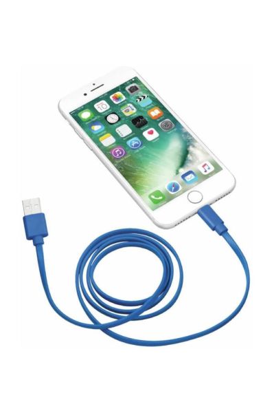 Trust 20128 Flat Lightning Kablo 1m Mavi