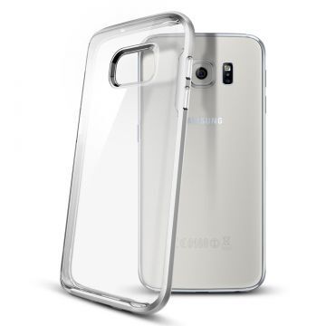 Spigen Galaxy S7 Edge ile Uyumlu Kılıf Neo Hybrid Crystal Satin Silver