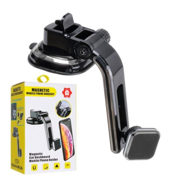 Vantuzlu Araç İçi Telefon Tutucu Siyah