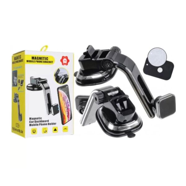 Vantuzlu Araç İçi Telefon Tutucu Siyah