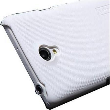Nillkin Xperia T LT30p ile Uyumlu Sert Kauçuk Kılıf Beyaz