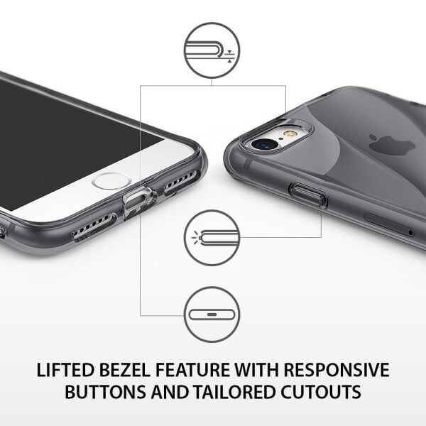 Ringke Flow iPhone 7 ile Uyumlu KIlıf Smoke Black