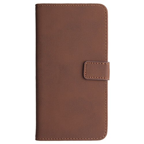 Galaxy S5 G900 ile Uyumlu Classic Walled Kapaklı Kılıf Kahverengi