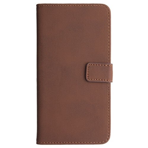 Galaxy S5 G900 ile Uyumlu Classic Walled Kapaklı Kılıf Kahverengi