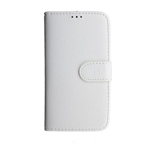 G2 Mini ile Uyumlu Yan Model Kartlıklı Deri Kılıf Beyaz Renk