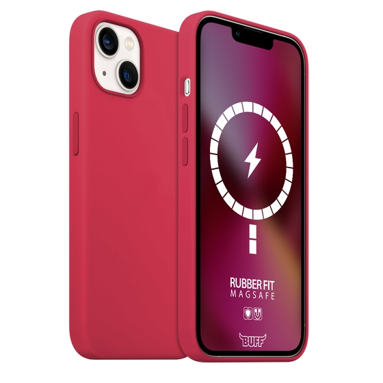 Buff iPhone 13 MagSafe ile Uyumlu Rubber Fit Kılıf Red