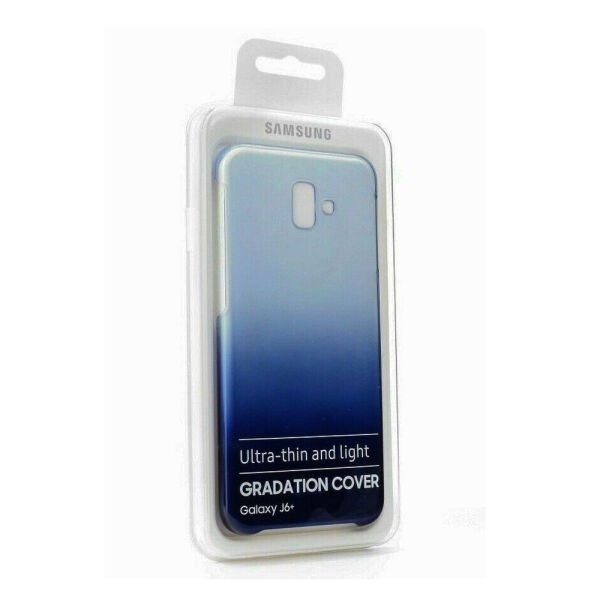 Galaxy J6 Plus ile Uyumlu Gradation Kılıf Mavi EF-AJ610LBEGWW