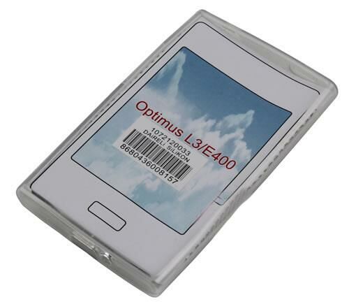 Optimus L3 ile Uyumlu Şeffaf Silikon Kılıf Beyaz Renk