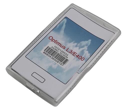 Optimus L3 ile Uyumlu Şeffaf Silikon Kılıf Beyaz Renk
