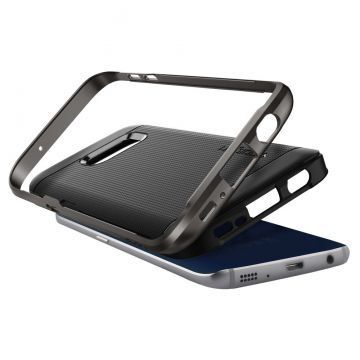 Spigen Galaxy S7 ile Uyumlu Kılıf Neo Hybrid Gun Metal