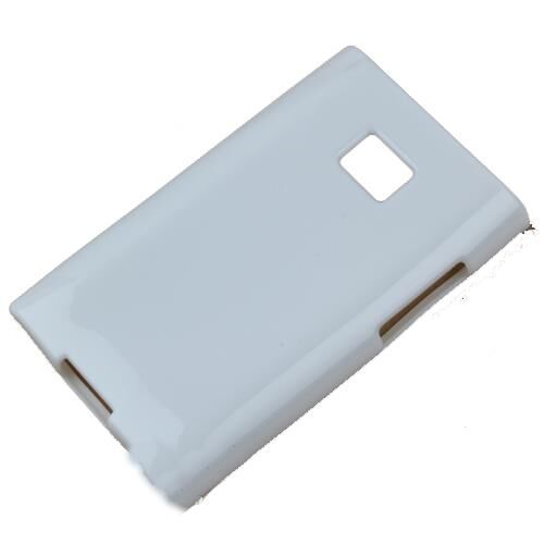 Optimus L3 ile Uyumlu Parlak Silikon Kılıf Beyaz