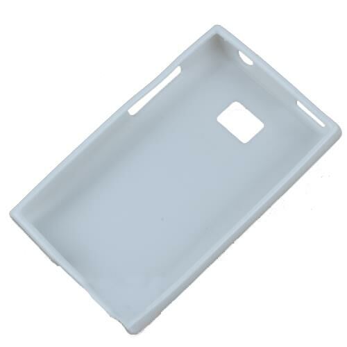 Optimus L3 ile Uyumlu Parlak Silikon Kılıf Beyaz