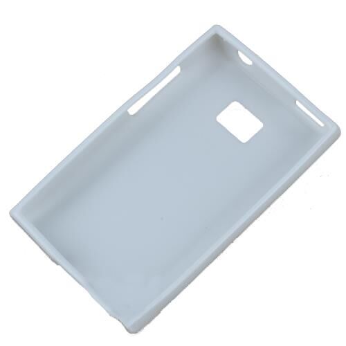 Optimus L3 ile Uyumlu Parlak Silikon Kılıf Beyaz