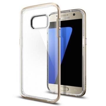 Spigen Galaxy S7 ile Uyumlu Kılıf Neo Hybrid Crystal Champagne Gold