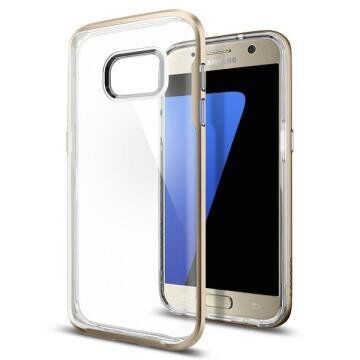 Spigen Galaxy S7 ile Uyumlu Kılıf Neo Hybrid Crystal Champagne Gold
