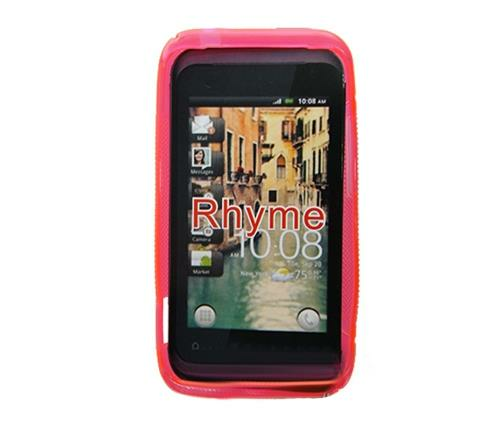 Rhyme ile Uyumlu S Desenli Şeffaf Silikon Kılıf Pembe Renk