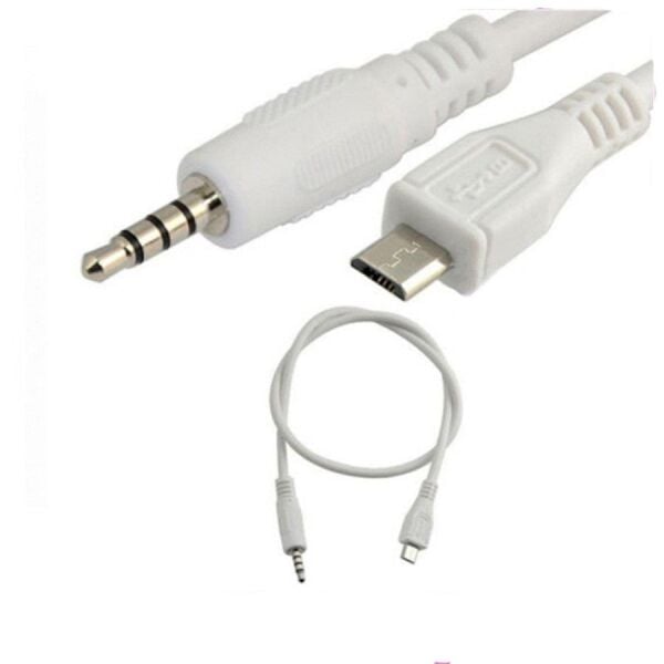 3.5 mm Stereo Erkek to Micro USB 5 Pin Erkek Dönüştürücü Kablo 50 cm