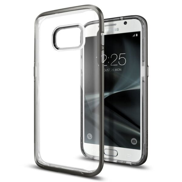 Spigen Galaxy S7 ile Uyumlu Kılıf Neo Hybrid Crystal Gun Metal
